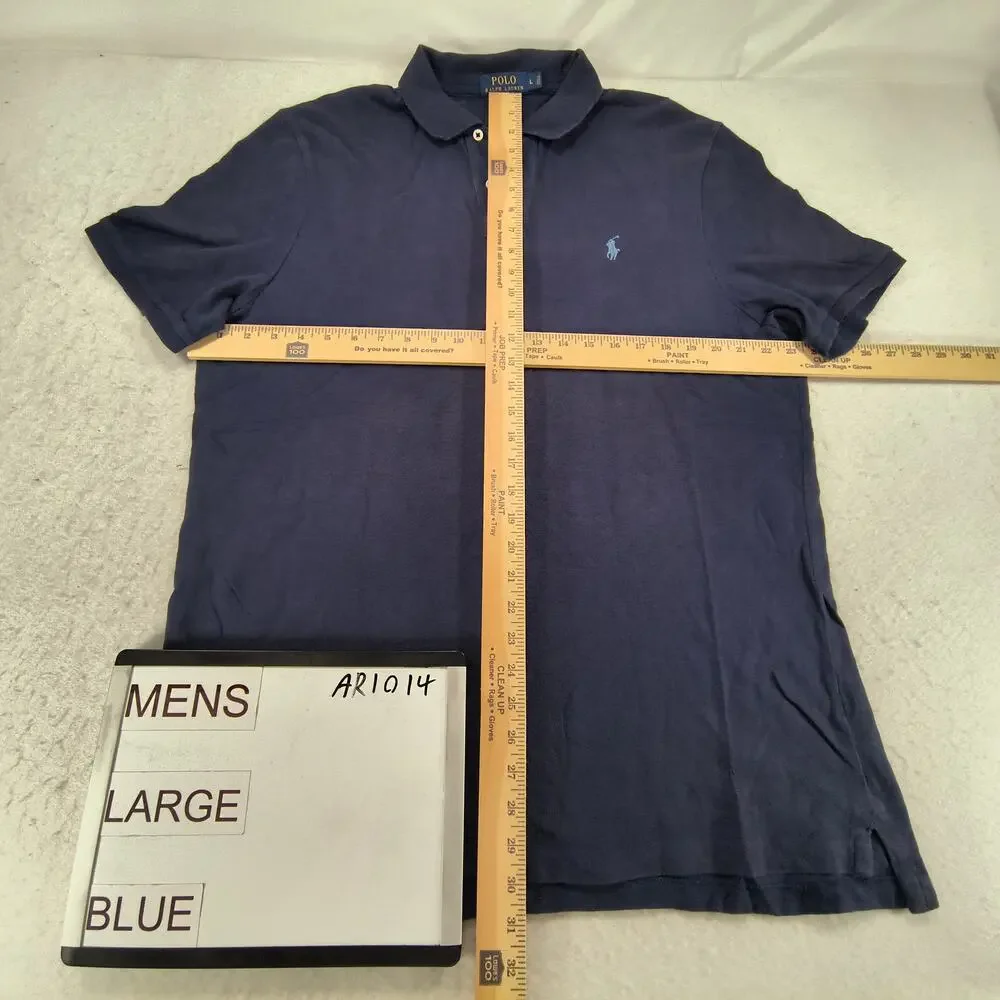 Polo Ralph Lauren Classic Fit Casual Collared Polo Shirt Mens Size Large L Blue